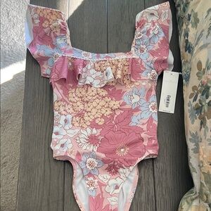 Janie and Jack Pink and White Swimwear